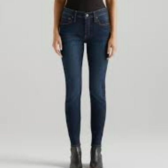 PREMIUM EDWIN PIXIE MID RISE SKINNY JEANS IN DARKER WASH SIZE 24 FROM EVEREVE - Picture 1 of 9